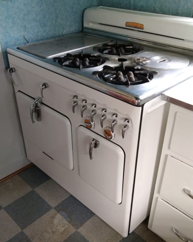 Restored vintage gas range